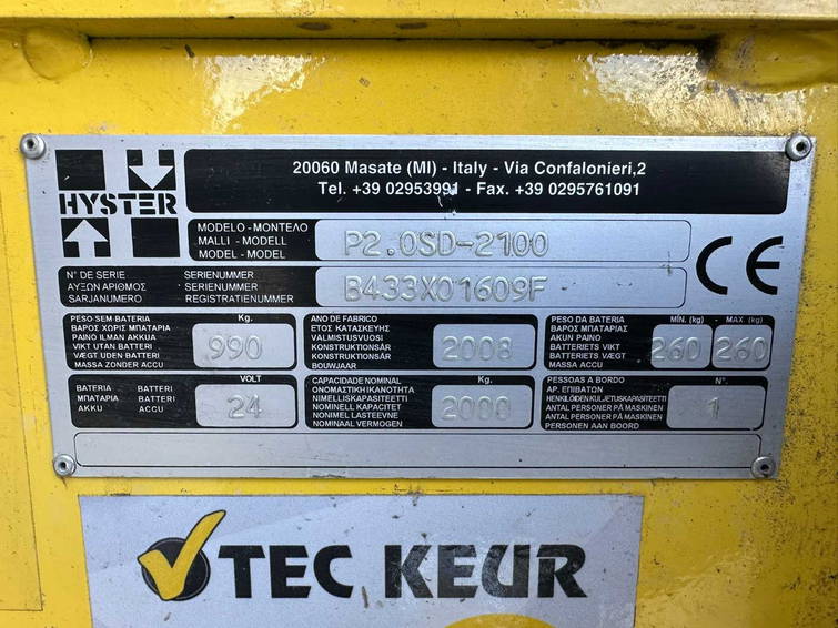 Hyster P2.0 -2100 12