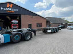 D-TEC Flexitrailer FT-LS-S Multi 2x20 40 45ft SAF Liftas 2x20 30 40 45FT LED Top condition NL Trailer