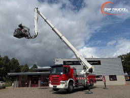 Scania P420 6x2 - Vema 38 m Fire Department aerial platform -Brandweer hoogwerker 1,000 liter tank - Spray monitor - Schlingenmann pump superstructure - Articula