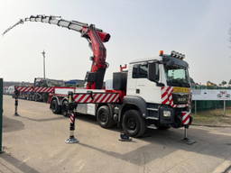 MAN TGS 41.440 8x4 + 45m Crane Fassi F2150 RAL 8+6 FLY-JIB - 7x Stabs - 98.000km Only - Original Belgium - Road Legal, NO Permit Needed
