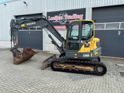 Volvo ECR88D tracked excavator, 3x buckets, A/C, 2014 year.