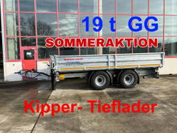 Möslein TTD 19 B 19 t Tandemkipper- Tieflader, Breitbereifung