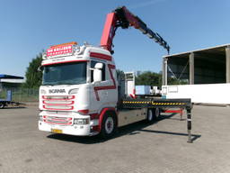 Scania R580 V8 HMF 4020 kraan 6x2 NL truck