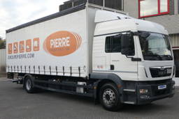 MAN TGM 18.290 | Sliding curtains / Pritsche + Plane | Dhollandia 1500Kg | 235591Km | 2019 | 6 Cylinder | Smart Tacho 2 | 2 Tanks | Stand Heater | Euro6-C | TUV/MOT/APK 07-2027 | Belgium Truck