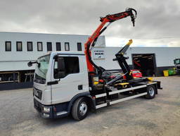 MAN TGL 12.250 Containersysteem Jimeca met kraan Palfinger PK4501