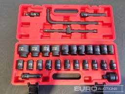 2026 Boss 1/2" 28pc Pneumatic Short Sleeve Socket Boss 2026 Boss 1/2" 28pc Pneumatic Short Sleeve Socket Set, 3" Connec