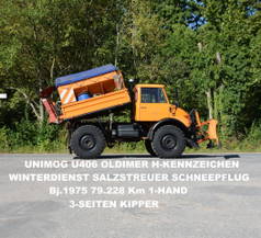 Mercedes-Benz Unimog U406 Winterdienst Salzstreuer H- Oldtimer