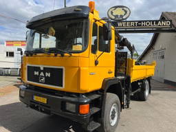 MAN 21.292 FA - 4x4 + Crane HMF1003K1 - Steel Springs
