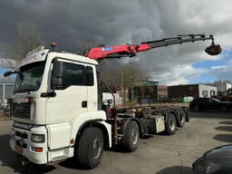 MAN TGA 35.440 8X2 - Euro 4 + HMF 2620K-RC 2018 + Remote + Hydrauto Cable Lift + LiftING Axle