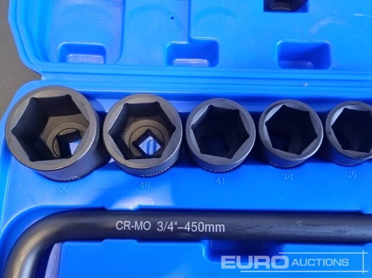 Diversen 3/4" 30pc Heavy Duty Pneumatic Socket Set, 4" Conn Boss 3/4" 30pc Heavy Duty Pneumatic Socket Set, 4" Connecti 11