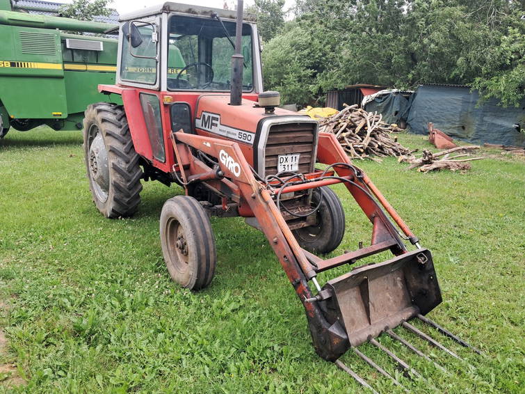Massey Ferguson 590 Traktor Massey Ferguson m. Gyro frontlæsser 2