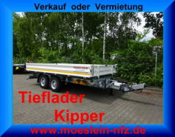 Möslein TTD 13 Weiß 13 t Tandem 3- Seitenkipper Tieflader- Neufahrzeug -