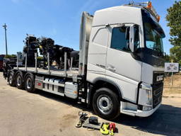Volvo FH 420 8x4 Pritsche + 31m Kran Hiab 858 E-7 + JIB X-5 + Winch - 114.000km / 1376 Hours - Pritsche 6m35 - BE Truck