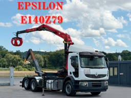 Renault Premium 410 Abrollkipper 5,05 m  Kran/ Funk