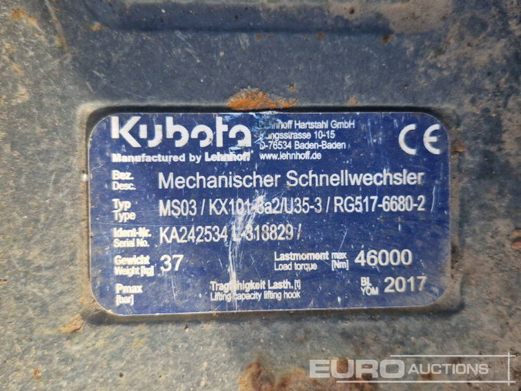 Kubota QH to suit MS03 6