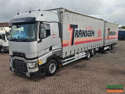 Renault T480 6x2 Sleeper Euro6C 13L - Curtainside Combi 110m + Krone - Sliding Roof - Through-Load System - SmartTachoV2