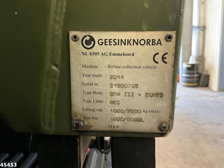 Scania P250 Euro 6 Geesink 20m 25