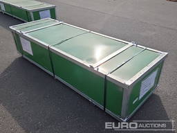 6.1mx9.15mx3.66m Dome Shelter, PE White, 1.83m Arc h