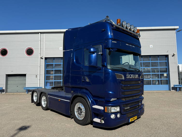 Scania R730 V8 / Retarder / 676803 KM / Boogie / Navi / Leather / Xenon / Fridge / Alcoa / Full-Spoiler / Automatic / Euro-6 / 2014 2