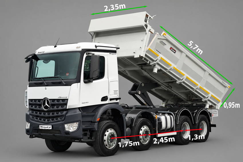 Mercedes-Benz Arocs 3240 8x4 / Wywrotka - 5,7 M / Hydroburta / Automat / EUR 2
