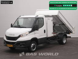 Iveco Daily 35C16 3.0L Kipper met Kist 3500kg trekhaak Airco Cruise Euro6 Tipper Kieper Open laadbak Benne Airco Trekhaak Cruise control
