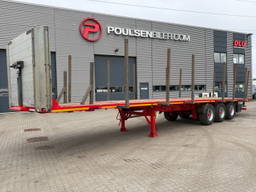 Kel-Berg 3-axle 13,60m faltbed, twist locks, extendable posts