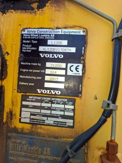 Volvo L120E 1x Bucket 10.500hrs 3-4th Functions Weights 18