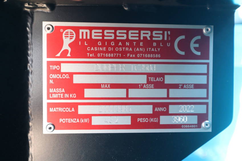 Messersi TC350D | TC 350 D | NEW/Unused | Rotating BOX | Rotating Seat 22