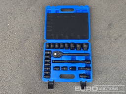 1/2" 22pc Pneumatic Socket Set, 3" Connecting Rod, Boss 1/2" 22pc Pneumatic Socket Set, 3" Connecting Rod, 10"