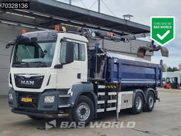 MAN TGS 28.360 TGS 6X2 NL-Truck HMF 1643 Z2 Crane 13m3 2-way tipper Lift+Steering axle Euro 6