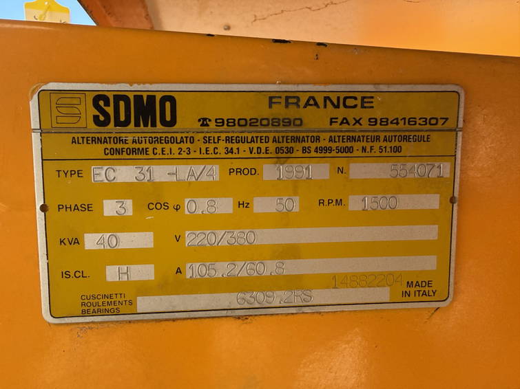 Perkins Sdmo 40 kVA Generatorset Aggregaat 9