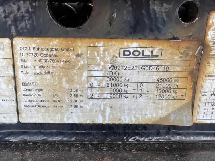 Doll T2E-S3F-21 2 Axle Steering - BPW - BED 6,7M + 4,55M Extendable 27