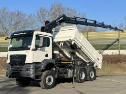 MAN TGS 28.480 MAN TGS 28.480 BL 6x4-4 Hiab 228-6 3-Seiten-Kipper