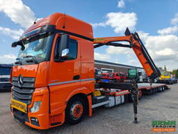 Mercedes-Benz Actros 2648 6x2/4 BigSpace Euro6C + Mersch FM180 Hydraulic Deck Trailer - Palfinger PK12.501 Remote Control - Winch - 3 units in Stock