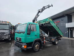 MAN 8.174 / E3 / Kipper Kran Greifer / 2X AHK