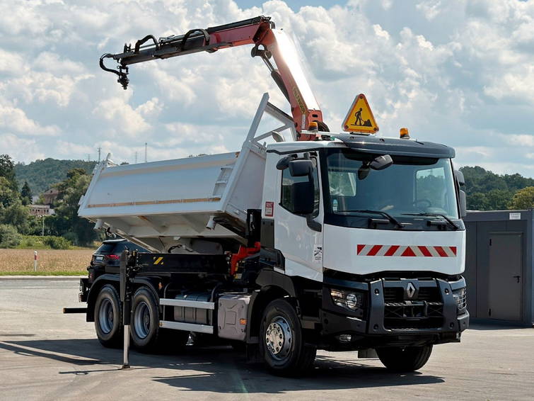 Renault C 380 Kipper 5,20 m Kran/Funk 6x4 TOP 4