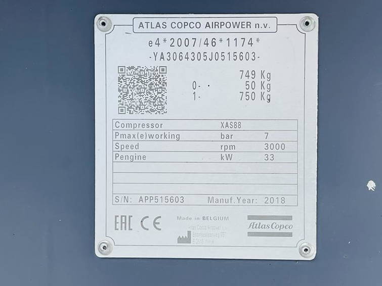 Atlas Copco XAS 88 7