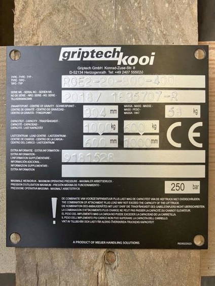 Diversen RGE2 20 800/400 Griptech RGE2 20 800/400 4