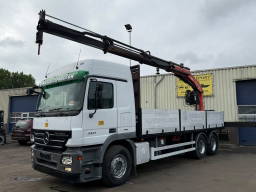 Mercedes-Benz Actros 3341 Crane - Palfinger PK18500 + Remote Joystick - 6x4 - Big Axles - Manual Gearbox - Full Steel Suspension - Airco - Sleeping Cab - Good Condition