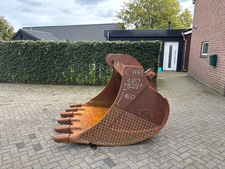 Verachtert CW45 Bak/Bucket 180 CM Nette staat Graafmachine rupskraan 6