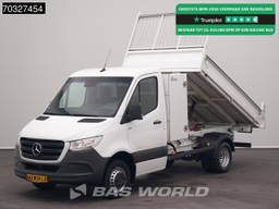 Mercedes-Benz Sprinter 516 CDI Kipper met Kist Dubbellucht 3,5t Trekhaak Airco Cruise Mbux CarPlay Euro6 Tipper Benne Kieper Airco Trekhaak Cruise control