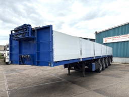 KWB KWB P-504-STI-H 4-Axle Flatbed Trailer SAF AxleS / 2x Steering Axle / 2x Lift-Axle / Aluminium Side Bords /ABS-EBS