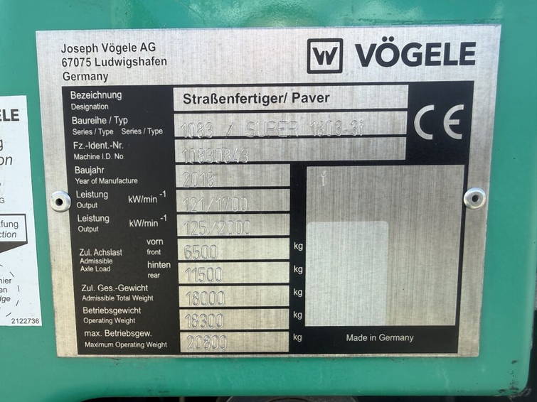 Vogele Super 1803-3i 7