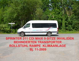 Mercedes-Benz Sprinter 311 CDI Maxi Behinderte Rollstuhl Rampe