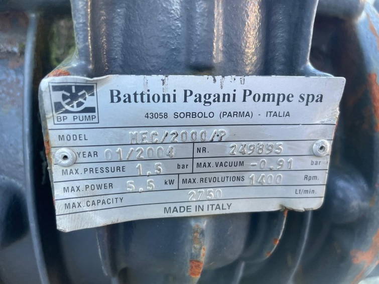 Diversen Diverse Battioni Pagani Vacuum Pump Model MEC/2000 2