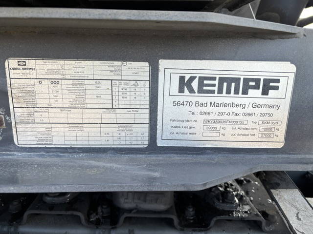 Kempf SKM 35/3 KIpper / Apk 08-2027 3