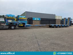 Broshuis 5-ass. Uitschuifbare semi dieplader met dubbele hydr. Kleppen / SL assen / 4x gestuurd