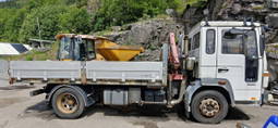 Volvo FL 611 FL6 11 Dumper + crane HMF 262 Steel / Steel