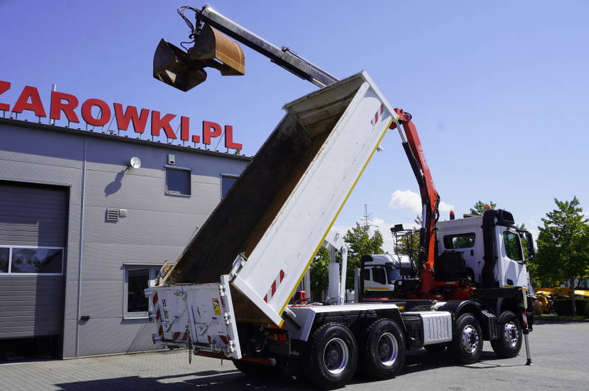 Mercedes-Benz Arocs 3236 84 / Crane Fassi F155A.0.22 / remote control / 2-way tipper / Bortmatic / 3 units 7