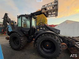 Huddig 1260B Backhoe loader with rail wheels  3 buckets,